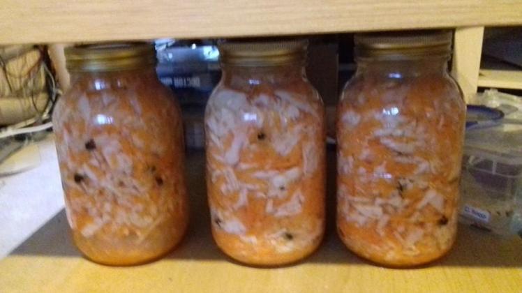 Fermented cabbage and carrot